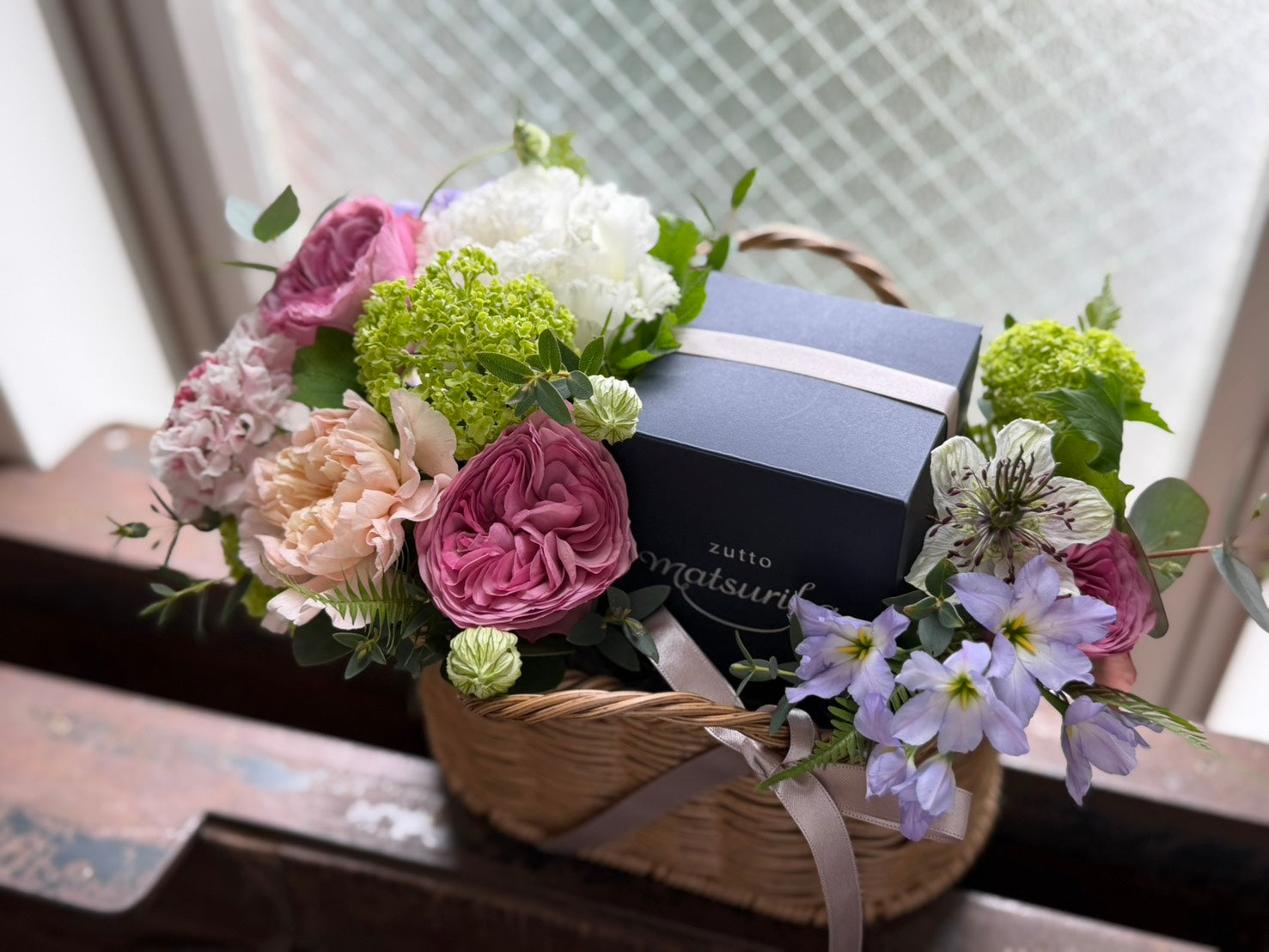 fleurite kigi × zutto matsurika 生花とハンカチのセット