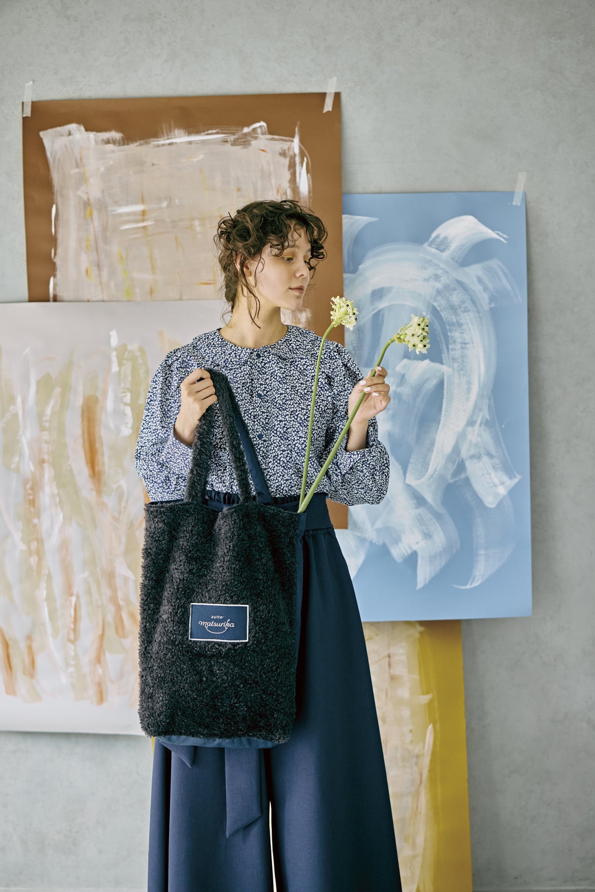 FAUX FUR TOTE BAG