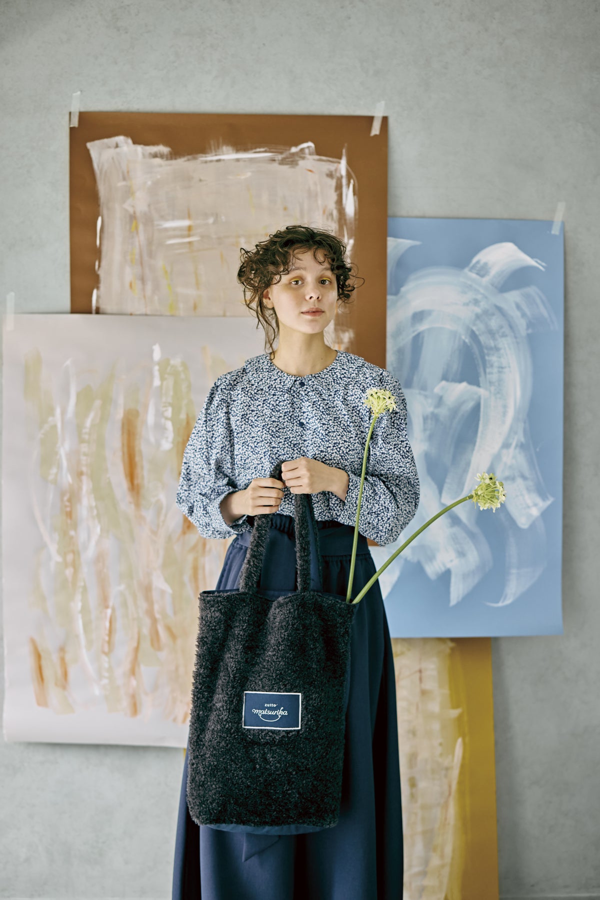 FAUX FUR TOTE BAG